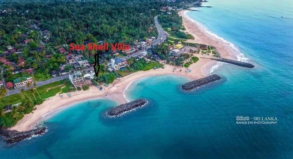 Sea Shell Villa Hikkaduwa 2 Separate Cabanas Ocean Front Villa Exterior photo